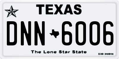 TX license plate DNN6006