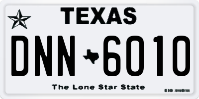 TX license plate DNN6010