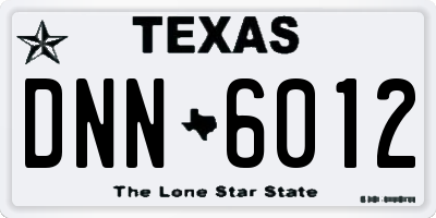 TX license plate DNN6012