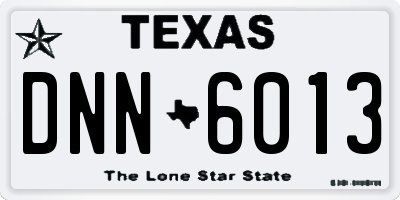 TX license plate DNN6013