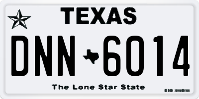 TX license plate DNN6014