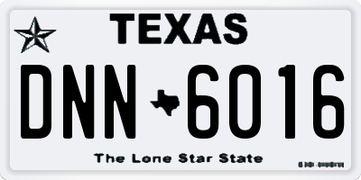 TX license plate DNN6016