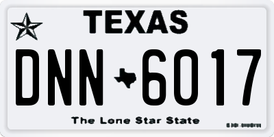 TX license plate DNN6017