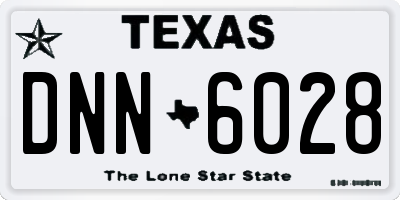 TX license plate DNN6028