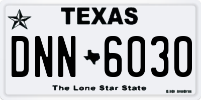 TX license plate DNN6030