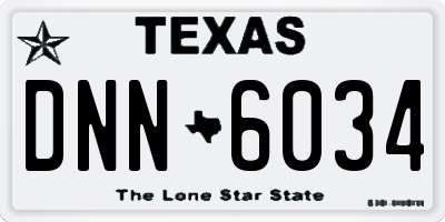 TX license plate DNN6034