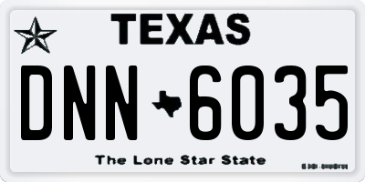 TX license plate DNN6035