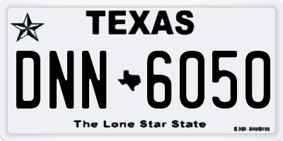 TX license plate DNN6050