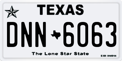 TX license plate DNN6063