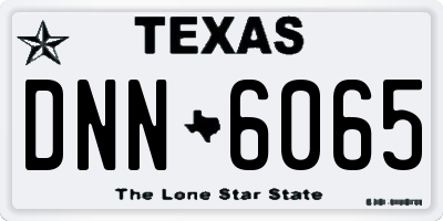 TX license plate DNN6065