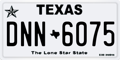 TX license plate DNN6075