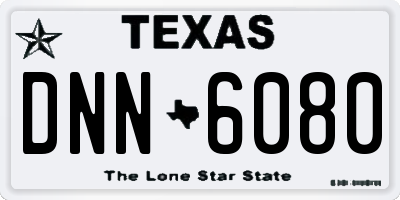 TX license plate DNN6080