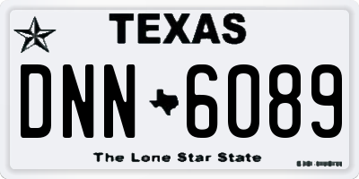 TX license plate DNN6089