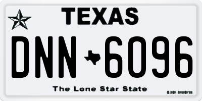 TX license plate DNN6096