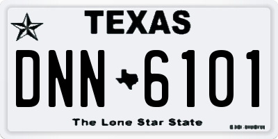 TX license plate DNN6101