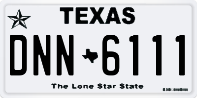TX license plate DNN6111