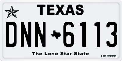 TX license plate DNN6113