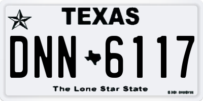 TX license plate DNN6117