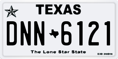 TX license plate DNN6121