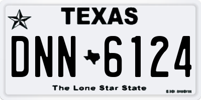 TX license plate DNN6124