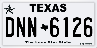 TX license plate DNN6126