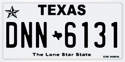 TX license plate DNN6131