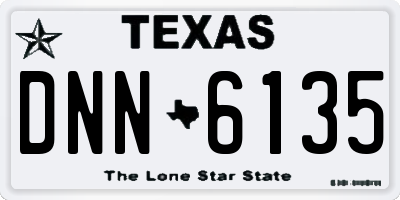 TX license plate DNN6135