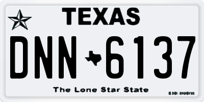 TX license plate DNN6137