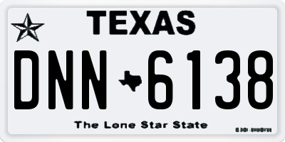 TX license plate DNN6138