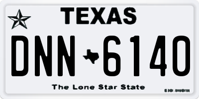 TX license plate DNN6140