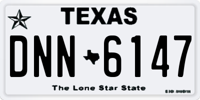 TX license plate DNN6147