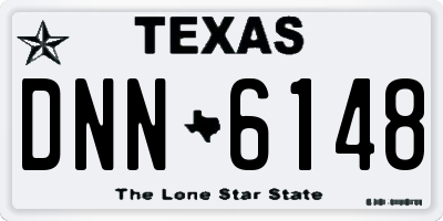 TX license plate DNN6148