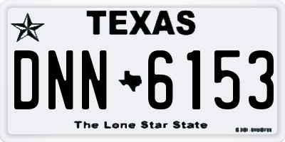 TX license plate DNN6153