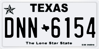TX license plate DNN6154