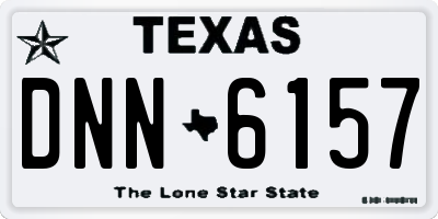 TX license plate DNN6157