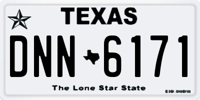 TX license plate DNN6171
