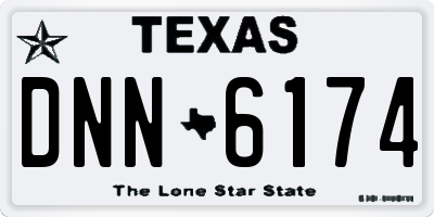 TX license plate DNN6174