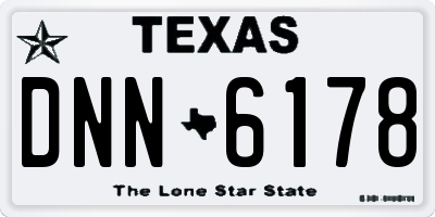 TX license plate DNN6178
