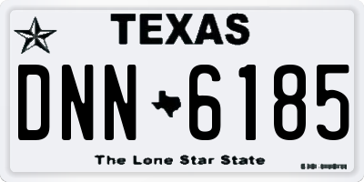 TX license plate DNN6185