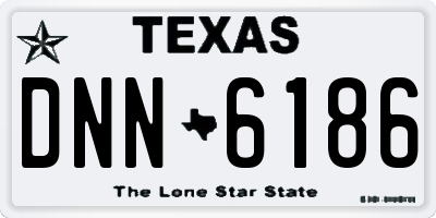 TX license plate DNN6186