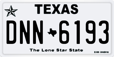 TX license plate DNN6193
