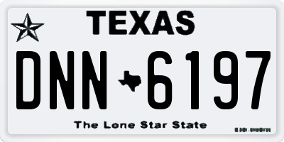 TX license plate DNN6197