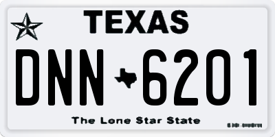 TX license plate DNN6201