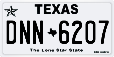 TX license plate DNN6207