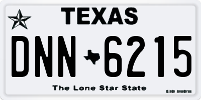 TX license plate DNN6215