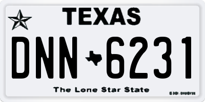 TX license plate DNN6231