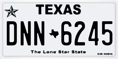 TX license plate DNN6245