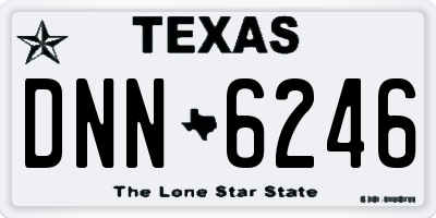 TX license plate DNN6246