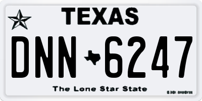 TX license plate DNN6247