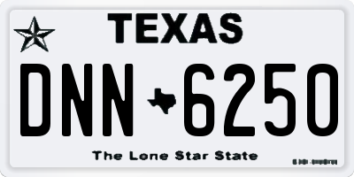 TX license plate DNN6250